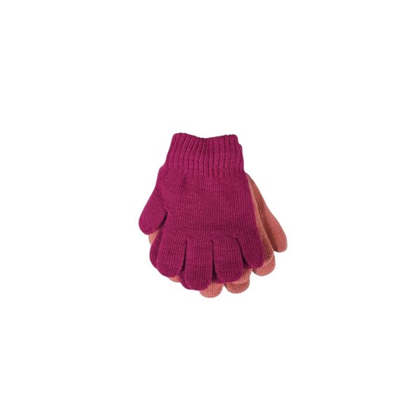 NWT Wonder Nation Girl’s Two Pack Pink Gloves - One Size 2T Years Plus - Picture 2 of 3